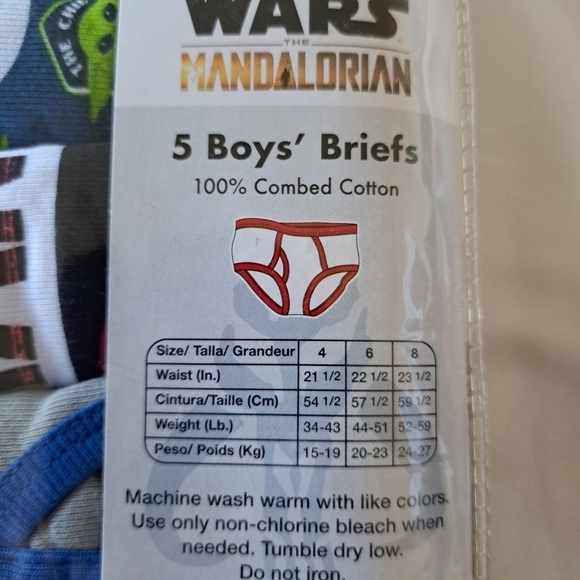 Star Wars 5 pack of boys size 6 briefs - Picture 2 of 3